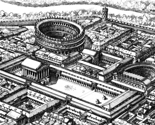 Il Foro di Alba Pompeia nel disegno ricostruttivo di Francesco Corni